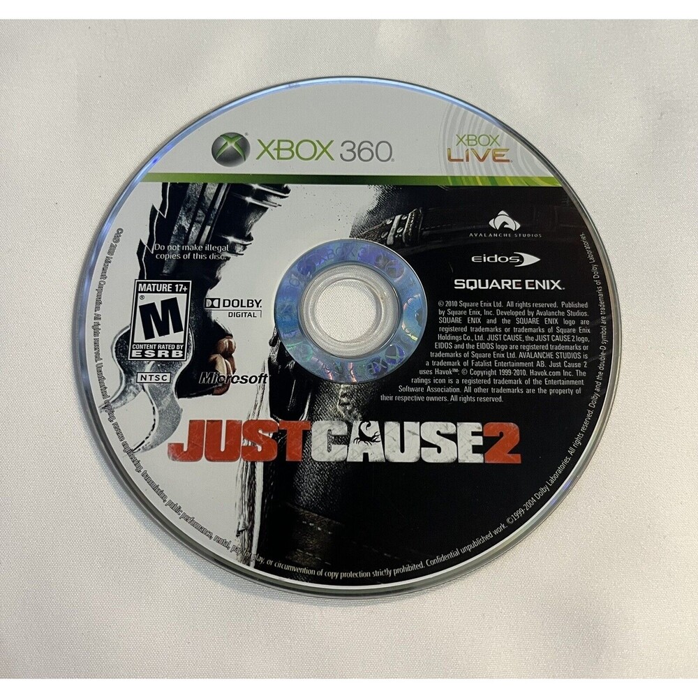 Just Cause 2  (Microsoft Xbox 360, 2010) Disc Only Tested